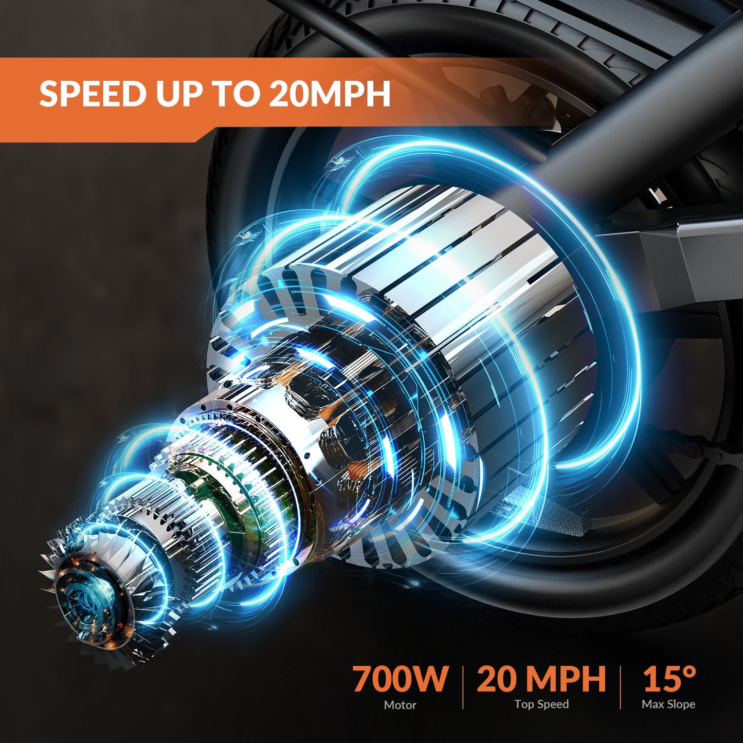 5TH WHEEL TRANSIT Compact Electric Bike | 700W Peak Motor & 20 Mile Range