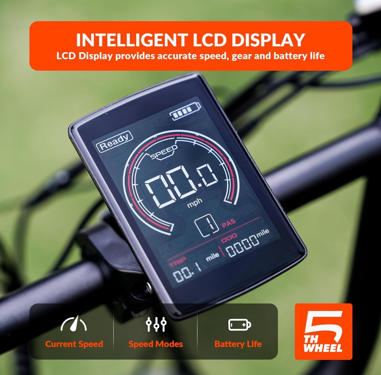5TH WHEEL KNIGHT Retro Electric Bike| 1500W Peak Motor & 35 Mile Range