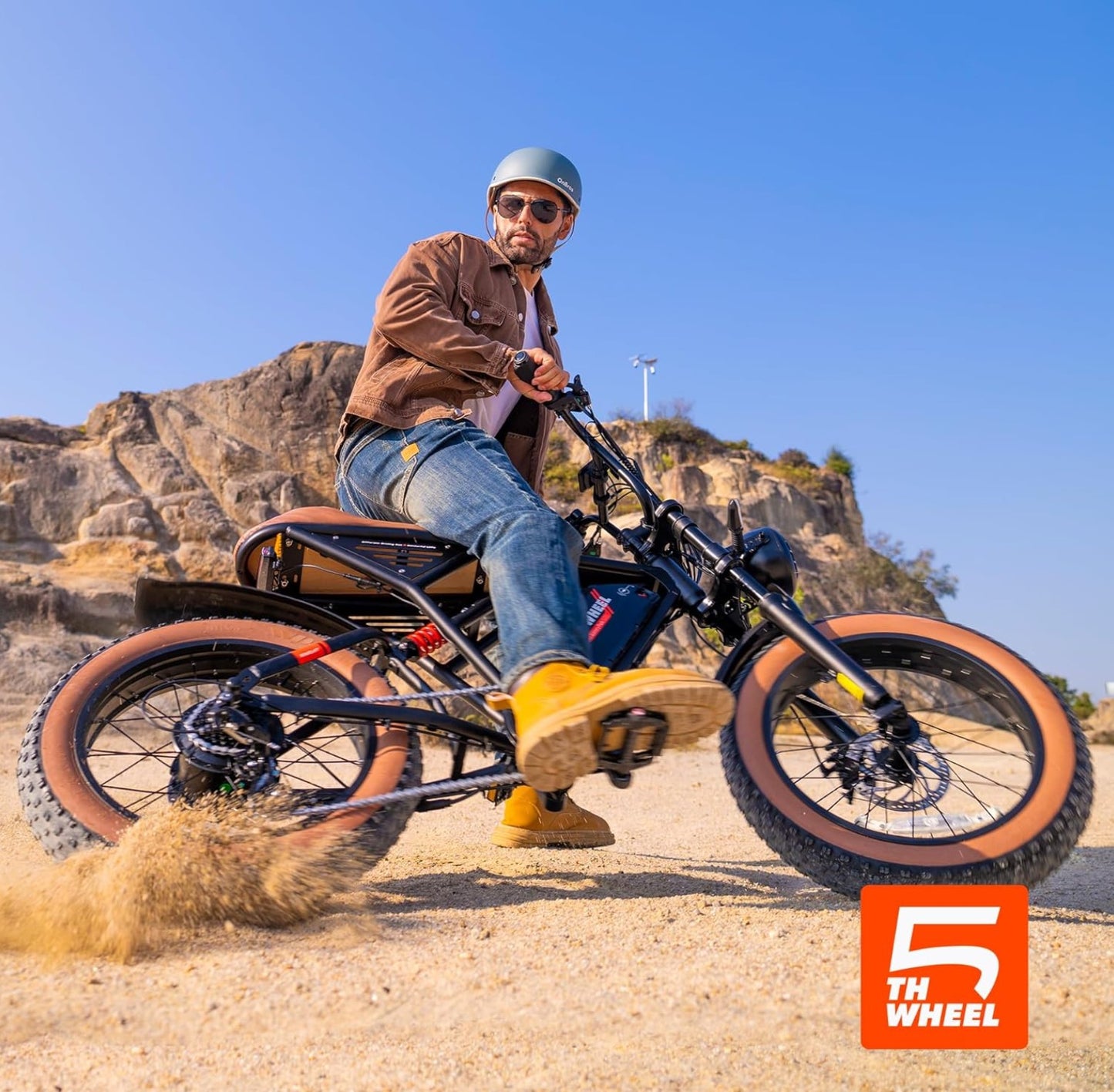 5TH WHEEL KNIGHT Retro Electric Bike| 1500W Peak Motor & 35 Mile Range
