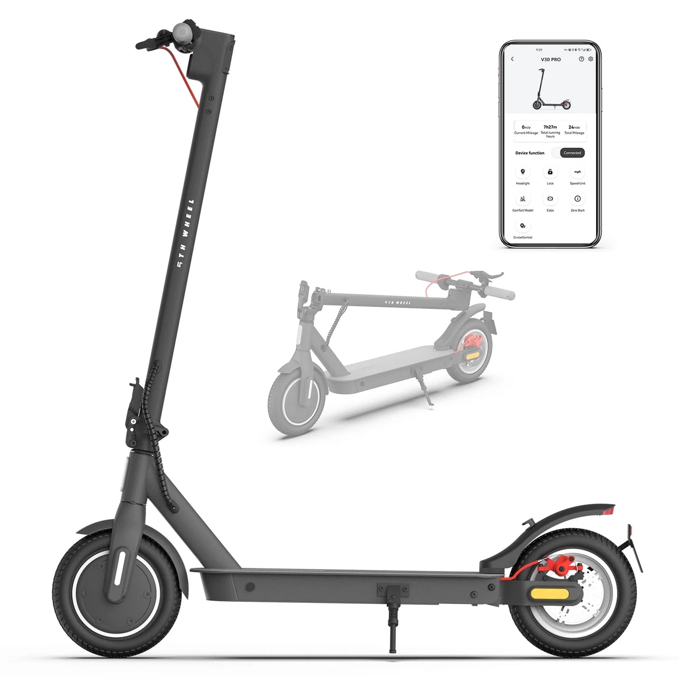 5TH WHEEL V30PRO Electric Scooter | 700W Peak Motor & 20 Mile Range