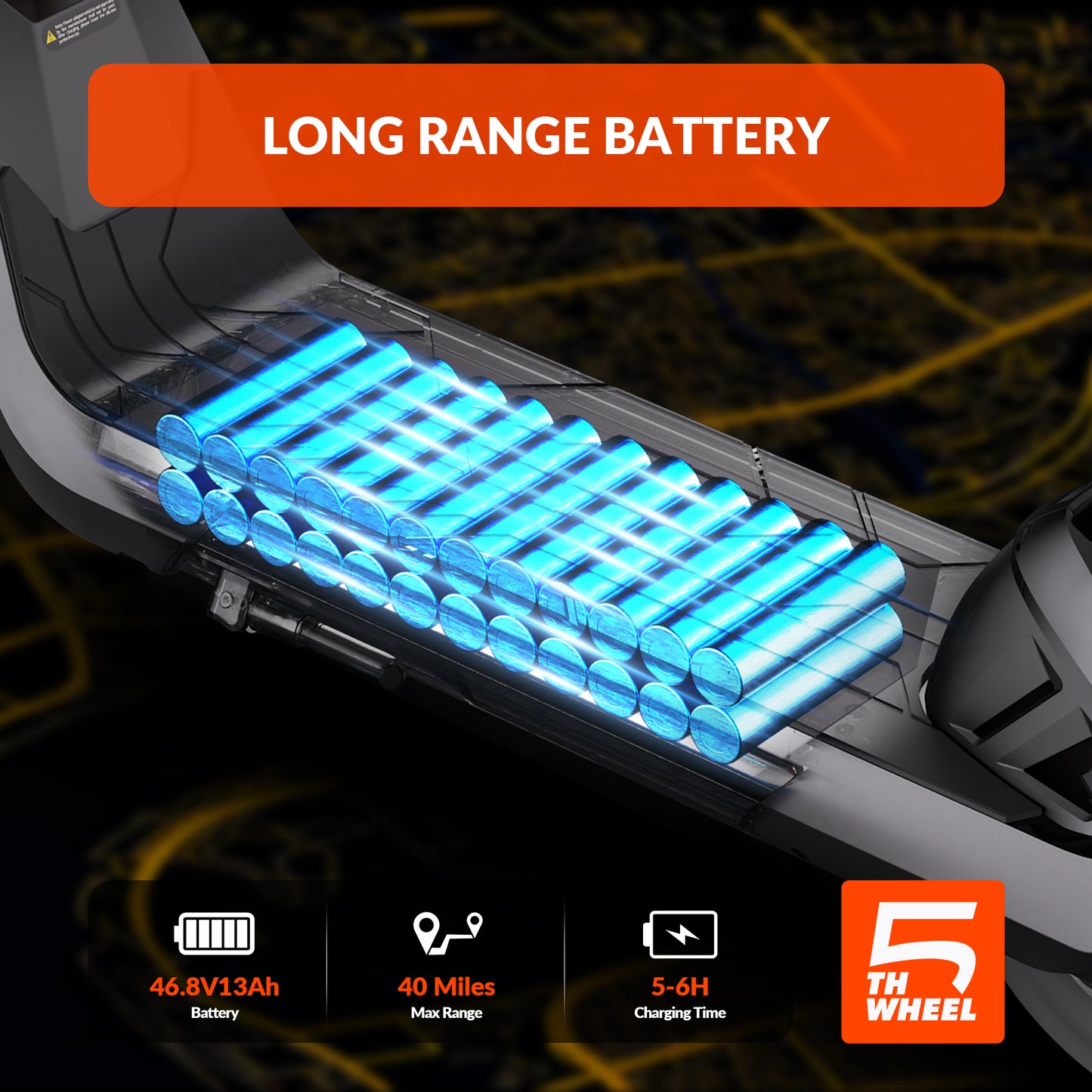 5TH WHEEL G11PRO Performance Electric Scooter - 1200W Peak, 330 lbs Capacity, Hydraulic Suspension, 11" Tires