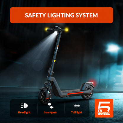 5TH WHEEL G11PRO Performance Electric Scooter - 1200W Peak, 330 lbs Capacity, Hydraulic Suspension, 11" Tires