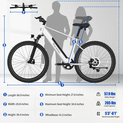 5TH WHEEL IMPACT Gravel Commuter Electric Bike | 700W Peak Motor & 22 Mile Range