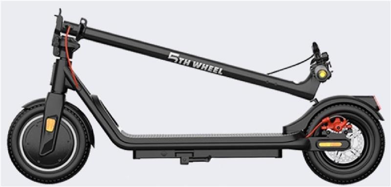 5TH WHEEL Adult Electric Scooter - 500W Peak, 265 lbs Capacity, 8.5" Solid Tires, Turn Signals