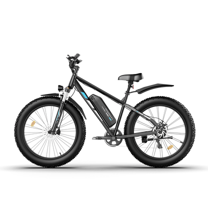 5TH WHEEL RAVENX Fat Tire Electric Bike - 500W Rated Motor, 20 MPH Top Speed, 72 Mile Max Range, with 26” Fat Tires