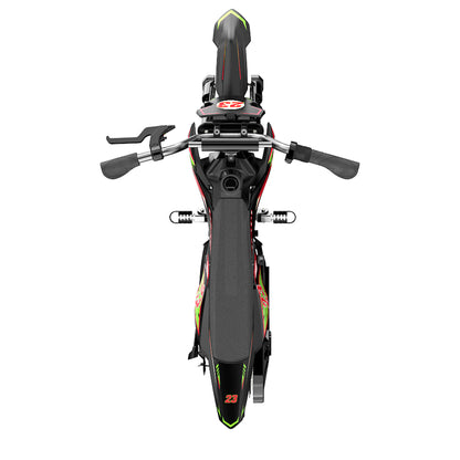 5TH WHEEL TERRAX Kids Electric Dirt Bike - 300W Rated Motor, 15.5 MPH Top Speed, Hydraulic Suspension, with 12” Tires