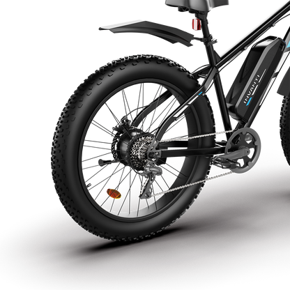 5TH WHEEL RAVENX Fat Tire Electric Bike - 500W Rated Motor, 20 MPH Top Speed, 72 Mile Max Range, with 26” Fat Tires