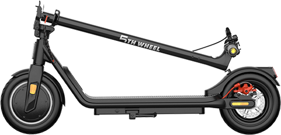 5TH WHEEL V20PRO Electric Scooter - 600W Peak, 265 lbs Capacity, 10" Solid Tires, Turn Signals