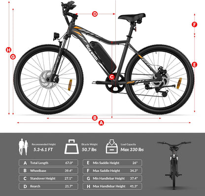 5TH WHEEL MATE Commuter Electric Bike | 1000W Peak Motor & 25 Mile Range