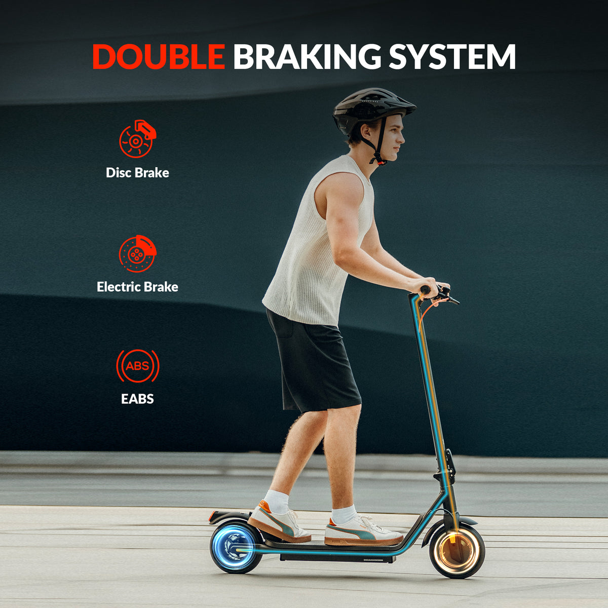 5TH WHEEL V10PLUS Electric Scooter – 500W Peak, 18 mph Top Speed, 19 Mile Max Range, 265 lbs Max Capactiy, 8.5" Solid Tires