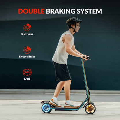 5TH WHEEL V10PLUS Electric Scooter – 500W Peak, 18 mph Top Speed, 19 Mile Max Range, 265 lbs Max Capactiy, 8.5" Solid Tires