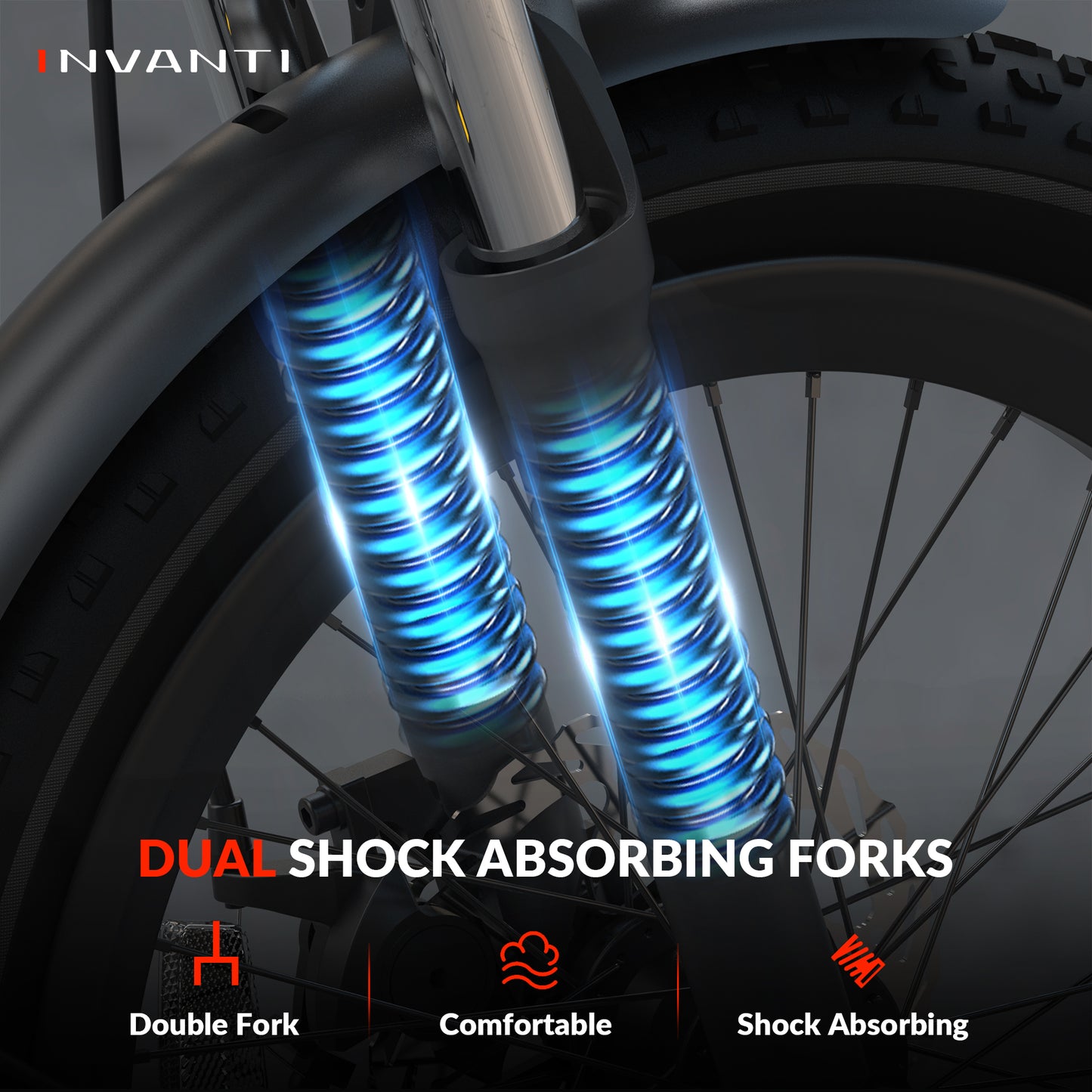 5TH WHEEL TIDE 2 Folding Utility Electric Bike - 1000W Peak Motor, 25 Mile Max Range, 330 lbs Max Capacity, 20" Fat Tires