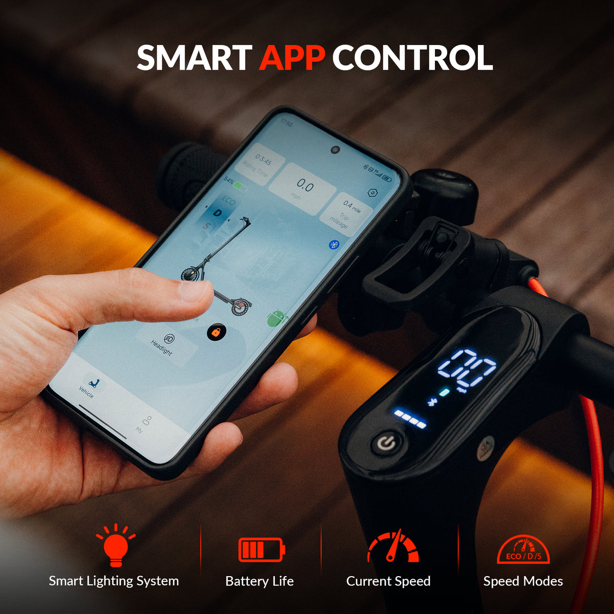 5TH WHEEL V10PLUS Electric Scooter – 500W Peak, 18 mph Top Speed, 19 Mile Max Range, 265 lbs Max Capactiy, 8.5" Solid Tires