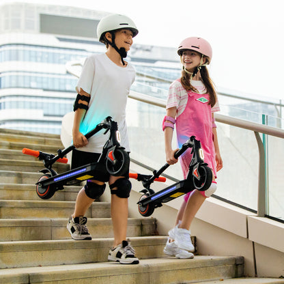5TH WHEEL Kids Electric Scooter | 150W Rated Motor, 20 Mile Range, Adjustable Height Stem with Ambient Lighting System