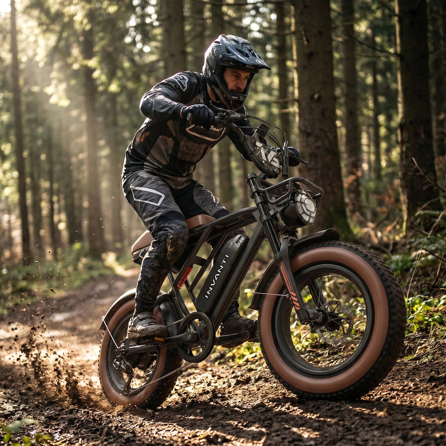 5TH WHEEL NITROX Retro Electric Bike -  1500W Peak Motor, 20 MPH Top Speed, 44 Mile Max Range, with 20" Off-Road Fat Tires