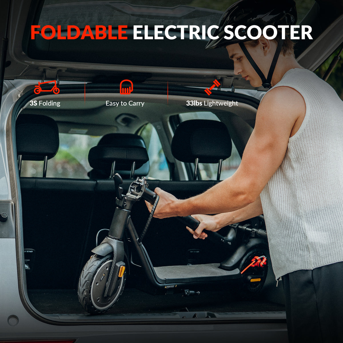 5TH WHEEL V10PLUS Electric Scooter – 500W Peak, 18 mph Top Speed, 19 Mile Max Range, 265 lbs Max Capactiy, 8.5" Solid Tires