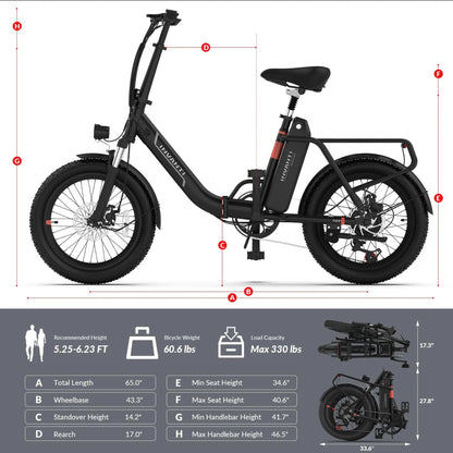 5TH WHEEL TIDE 2 Utility Electric Bike | 1000W Peak Motor & 25 Mile Range