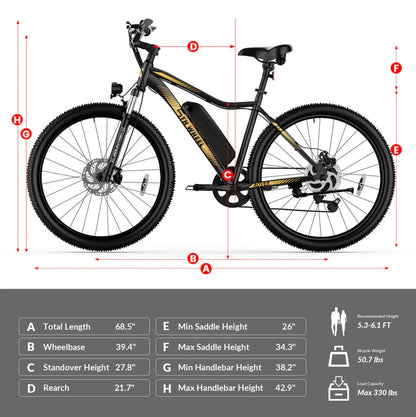 5TH WHEEL ROVER Commuter Electric Bike | 1000W Peak Motor & 30 Mile Range