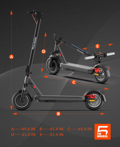 5TH WHEEL V40PRO Electric Scooter | 800W Peak Motor & 25 Mile Range with Ambient Lighting System