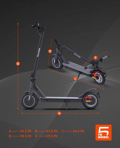5TH WHEEL V30PRO Electric Scooter - 700W Peak, Rear Suspension, 10" Solid Tires, Turn Signals