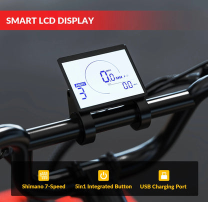 5TH WHEEL TORNADO Full Utility Cargo Electric Bike | 1000W Peak Motor & 25 Mile Range