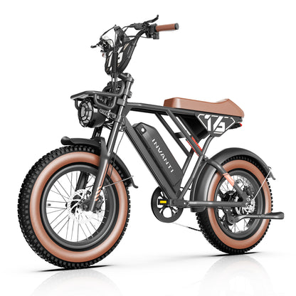 5TH WHEEL NITROX Retro Electric Bike -  1500W Peak Motor, 20 MPH Top Speed, 44 Mile Max Range, with 20" Off-Road Fat Tires